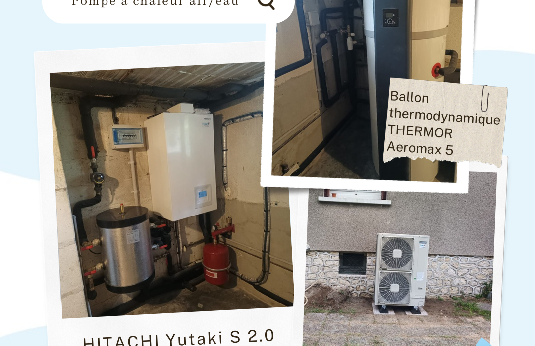 Installation d’une pompe à chaleur air/eau et d’un ballon thermodynamique à Baccon (45130)