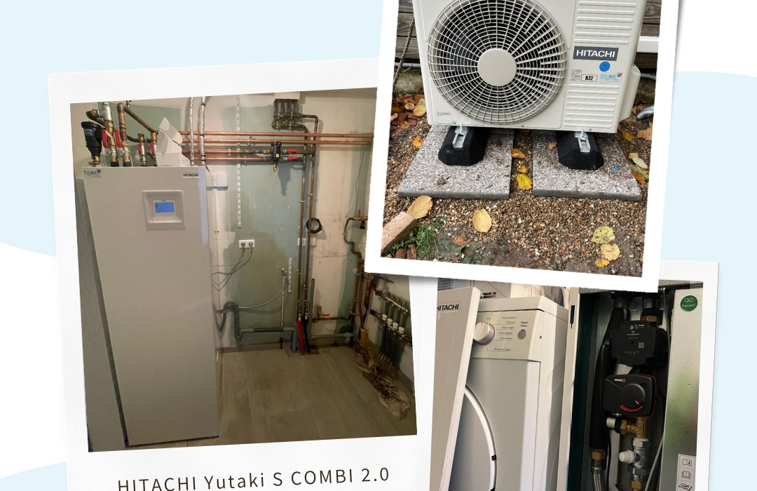 Installation d&rsquo;une pompe à chaleur air/ eau HITACHI pour un chauffage plus économique à La-Ferté-Saint-Aubin (45).